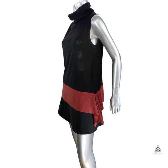 Robert Rodriguez Black Color Block Sleeveless Asymmetrical Top - Picture 2 of 5